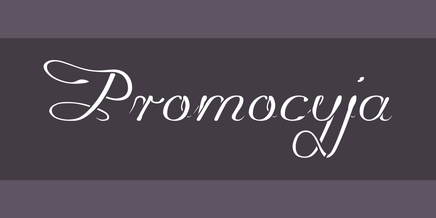 Example font Promocyja #1